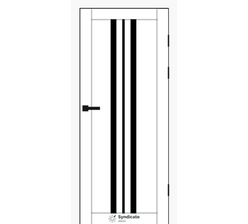 Межкомнатные Двери Syndicate Doors SD-PVC-107 Черное стекло ПВХ плёнка