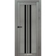 Межкомнатные Двери Syndicate Doors SD-PVC-107 Черное стекло ПВХ плёнка