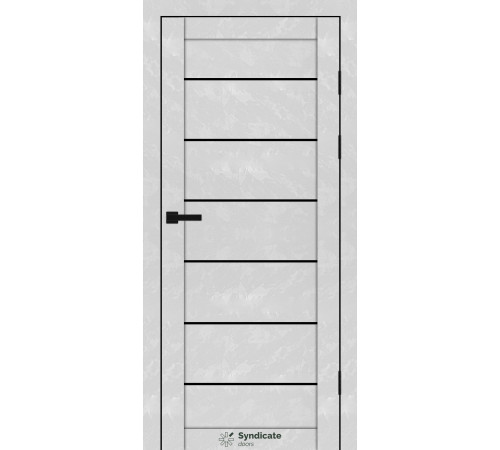 Міжкімнатні Двері Syndicate Doors SD-PVC-108 Чорне скло ПВХ плівка
