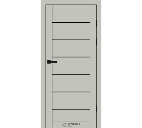 Міжкімнатні Двері Syndicate Doors SD-PVC-108 Чорне скло ПВХ плівка