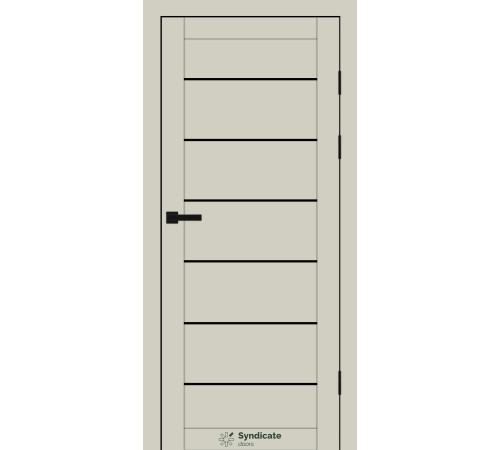 Міжкімнатні Двері Syndicate Doors SD-PVC-108 Чорне скло ПВХ плівка