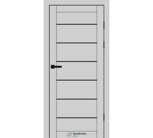 Міжкімнатні Двері Syndicate Doors SD-PVC-108 Чорне скло ПВХ плівка