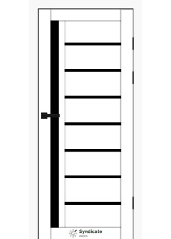 Двері Syndicate Doors SD-PVC-101 білий Чорне скло