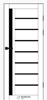 Двери Syndicate Doors SD-PVC-101 белый Черное стекло