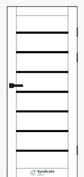 Двери Syndicate Doors SD-PVC-102 белый Черное стекло