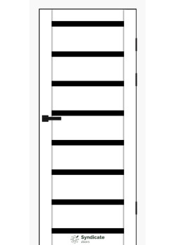 Двері Syndicate Doors SD-PVC-103 білий Чорне скло
