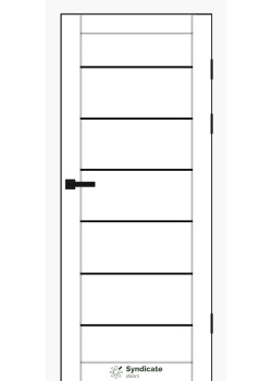 Двері Syndicate Doors SD-PVC-108 білий Чорне скло