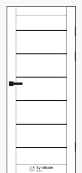 Двери Syndicate Doors SD-PVC-108 белый Черное стекло