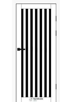 Двері Syndicate Doors SD-PVC-125 білий Чорне скло