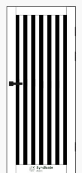 Двери Syndicate Doors SD-PVC-125 белый Черное стекло
