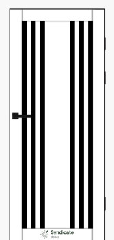 Двери Syndicate Doors SD-PVC-126 белый Черное стекло