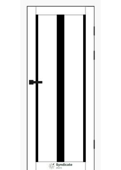 Двері Syndicate Doors SD-PVC-127 білий Чорне скло