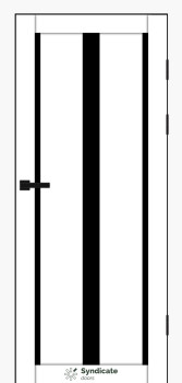 Двери Syndicate Doors SD-PVC-127 белый Syndicate Черное стекло