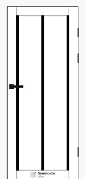 Двери Syndicate Doors SD-PVC-128 белый Черное стекло
