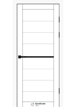 Двері Syndicate Doors SD-PVC-129 білий Чорне скло