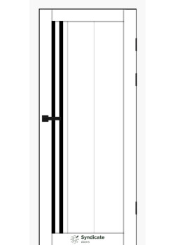 Двері Syndicate Doors SD-PVC-136 білий Чорне скло