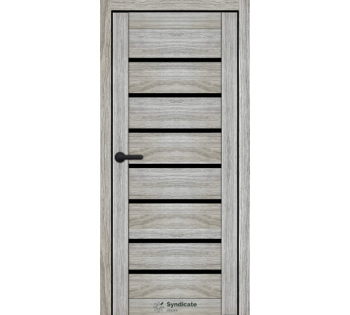 Міжкімнатні Двері Syndicate Doors SD-ECOTOP-102 Чорне скло Ламінатин