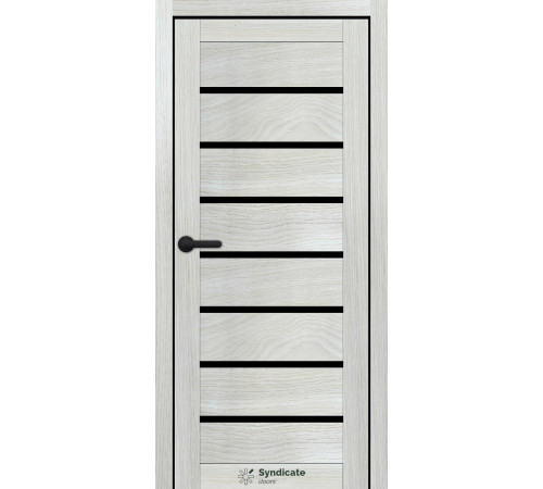 Міжкімнатні Двері Syndicate Doors SD-ECOTOP-102 Чорне скло Ламінатин