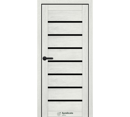 Міжкімнатні Двері Syndicate Doors SD-ECOTOP-102 Чорне скло Ламінатин