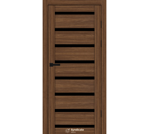 Міжкімнатні Двері Syndicate Doors SD-ECOTOP-103 Чорне скло Ламінатин