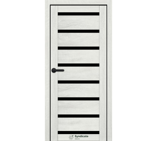 Міжкімнатні Двері Syndicate Doors SD-ECOTOP-103 Чорне скло Ламінатин