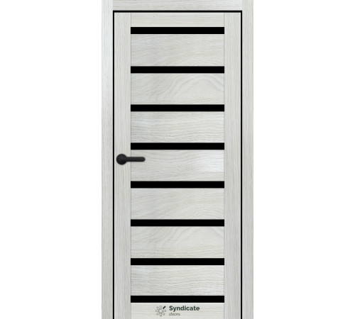 Міжкімнатні Двері Syndicate Doors SD-ECOTOP-103 Чорне скло Ламінатин