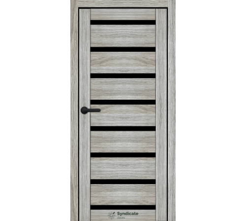 Міжкімнатні Двері Syndicate Doors SD-ECOTOP-103 Чорне скло Ламінатин