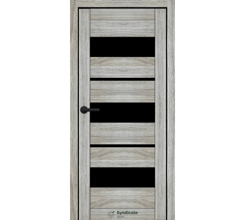 Міжкімнатні Двері Syndicate Doors SD-ECOTOP-105 Чорне скло Ламінатин