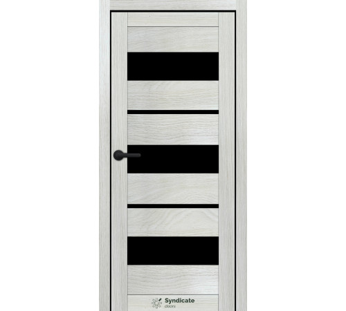 Міжкімнатні Двері Syndicate Doors SD-ECOTOP-105 Чорне скло Ламінатин