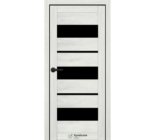 Міжкімнатні Двері Syndicate Doors SD-ECOTOP-105 Чорне скло Ламінатин