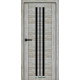 Міжкімнатні Двері Syndicate Doors SD-ECOTOP-107 Чорне скло Ламінатин