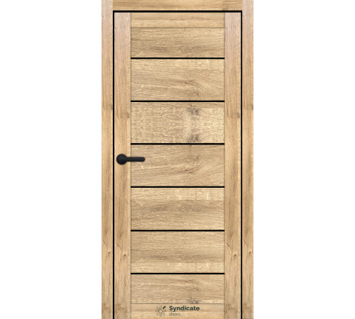 Міжкімнатні Двері Syndicate Doors SD-ECOTOP-108 Чорне скло Ламінатин