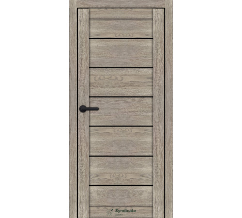 Міжкімнатні Двері Syndicate Doors SD-ECOTOP-108 Чорне скло Ламінатин