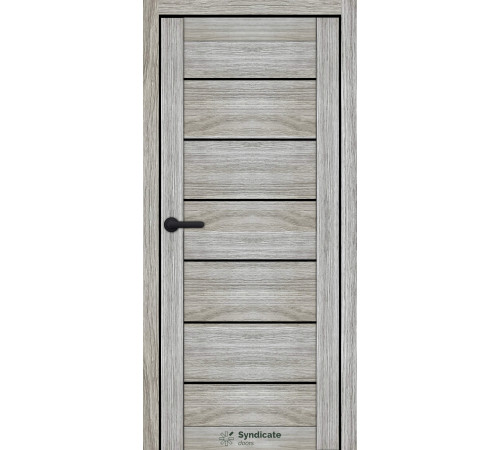 Міжкімнатні Двері Syndicate Doors SD-ECOTOP-108 Чорне скло Ламінатин