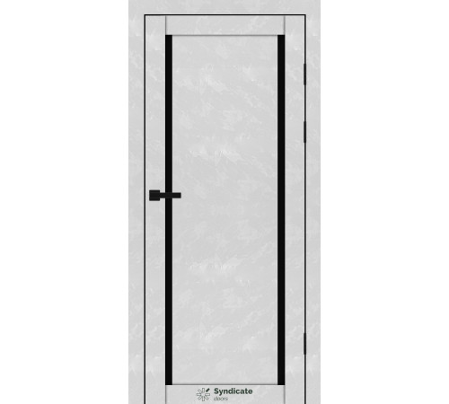 Міжкімнатні Двері Syndicate Doors SD-PVC-112 Чорне скло ПВХ плівка