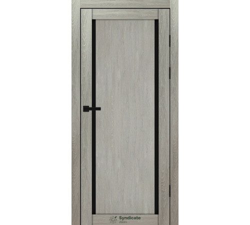 Міжкімнатні Двері Syndicate Doors SD-PVC-112 Чорне скло ПВХ плівка