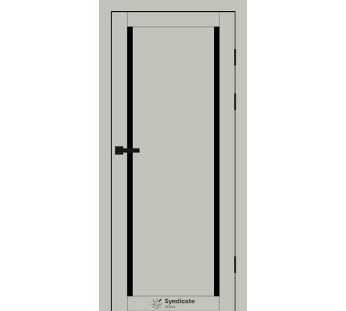 Міжкімнатні Двері Syndicate Doors SD-PVC-112 Чорне скло ПВХ плівка