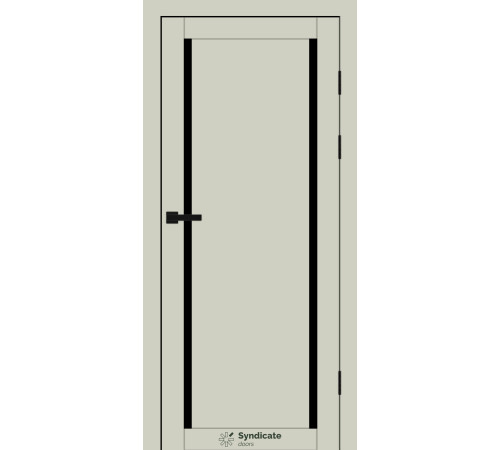 Міжкімнатні Двері Syndicate Doors SD-PVC-112 Чорне скло ПВХ плівка