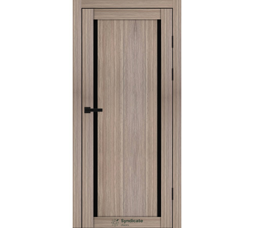 Міжкімнатні Двері Syndicate Doors SD-PVC-112 Чорне скло ПВХ плівка