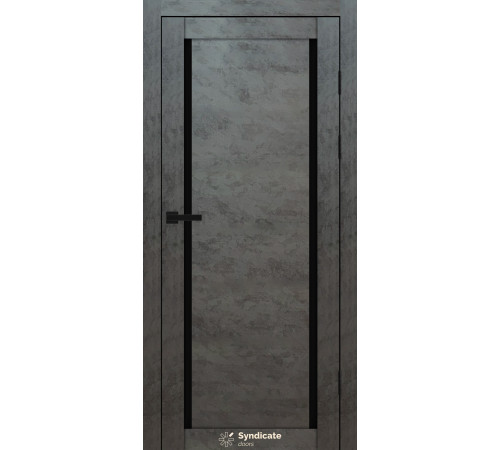 Міжкімнатні Двері Syndicate Doors SD-PVC-112 Чорне скло ПВХ плівка