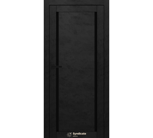 Міжкімнатні Двері Syndicate Doors SD-PVC-112 Чорне скло ПВХ плівка