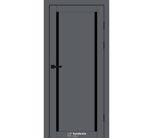 Міжкімнатні Двері Syndicate Doors SD-PVC-112 Чорне скло ПВХ плівка