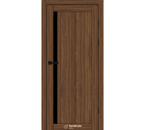 Міжкімнатні Двері Syndicate Doors SD-ECOTOP-124 Чорне скло Ламінатин