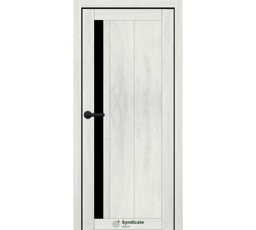 Міжкімнатні Двері Syndicate Doors SD-ECOTOP-124 Чорне скло Ламінатин