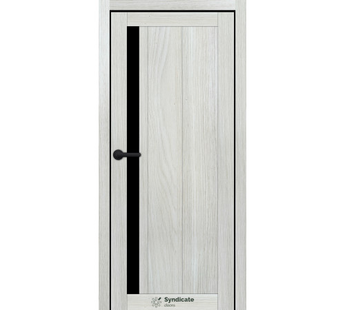 Міжкімнатні Двері Syndicate Doors SD-ECOTOP-124 Чорне скло Ламінатин