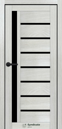 Межкомнатные Двери Syndicate Doors SD-ECOTOP-101 Черное стекло Ламинатин