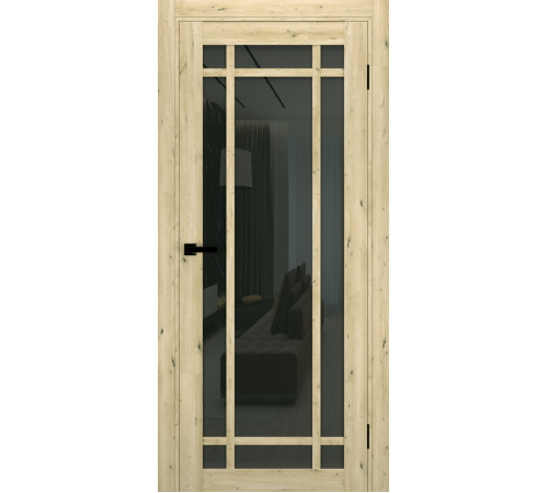 Межкомнатные Двери Terminus Ukrainian Doors UD-16 Черное стекло Ламинатин