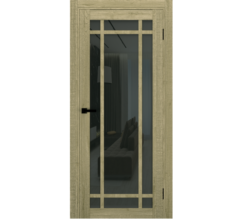 Межкомнатные Двери Terminus Ukrainian Doors UD-16 Черное стекло Ламинатин
