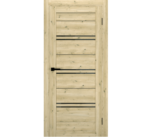 Міжкімнатні Двері Terminus Ukrainian Doors UD-11 Чорне скло Ламінатин