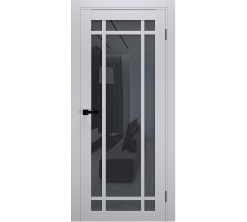 Міжкімнатні Двері Terminus Ukrainian Doors UD-16 ПП Чорне скло ПВХ плівка